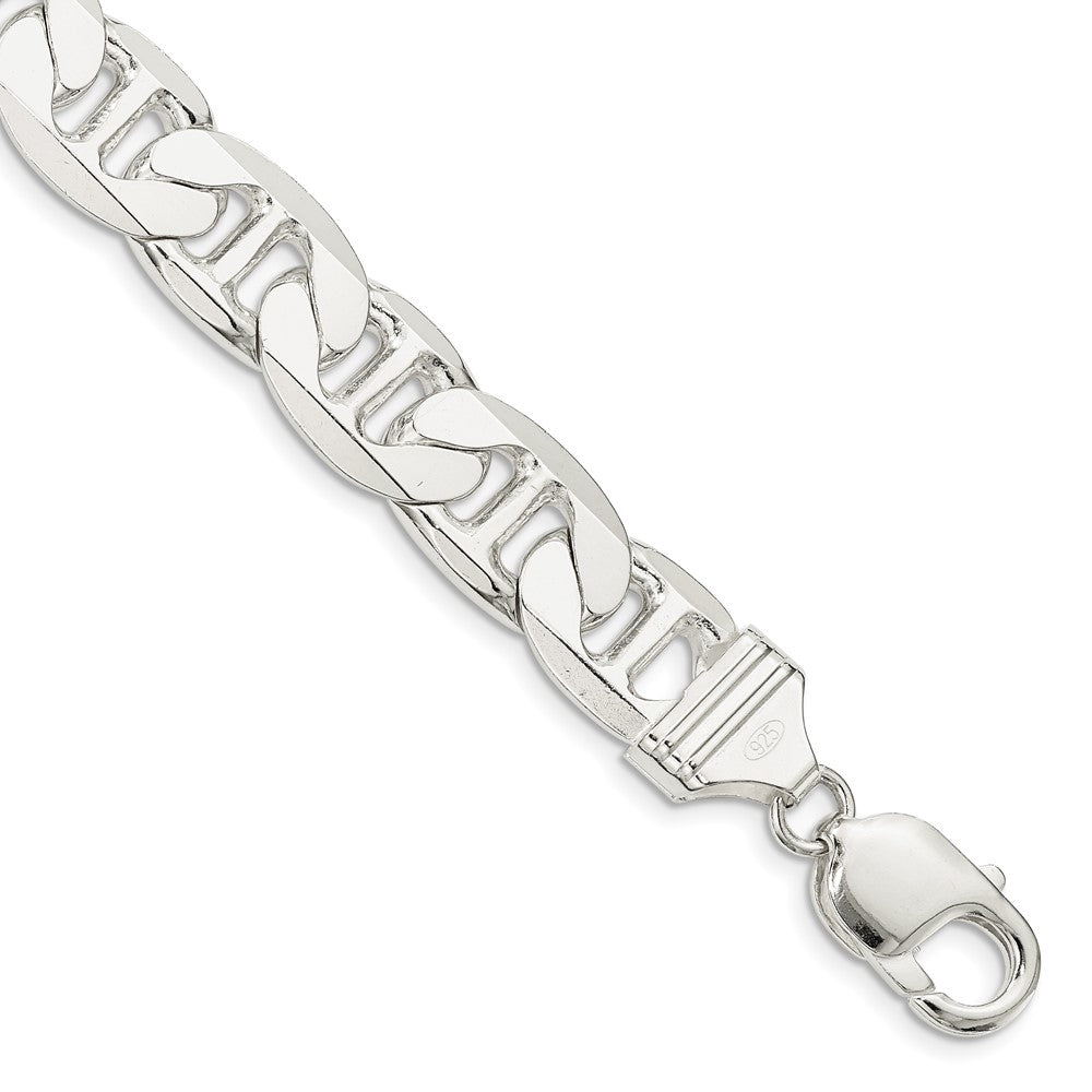 Sterling Silver 11.5mm Flat Anchor Chain 8 inches