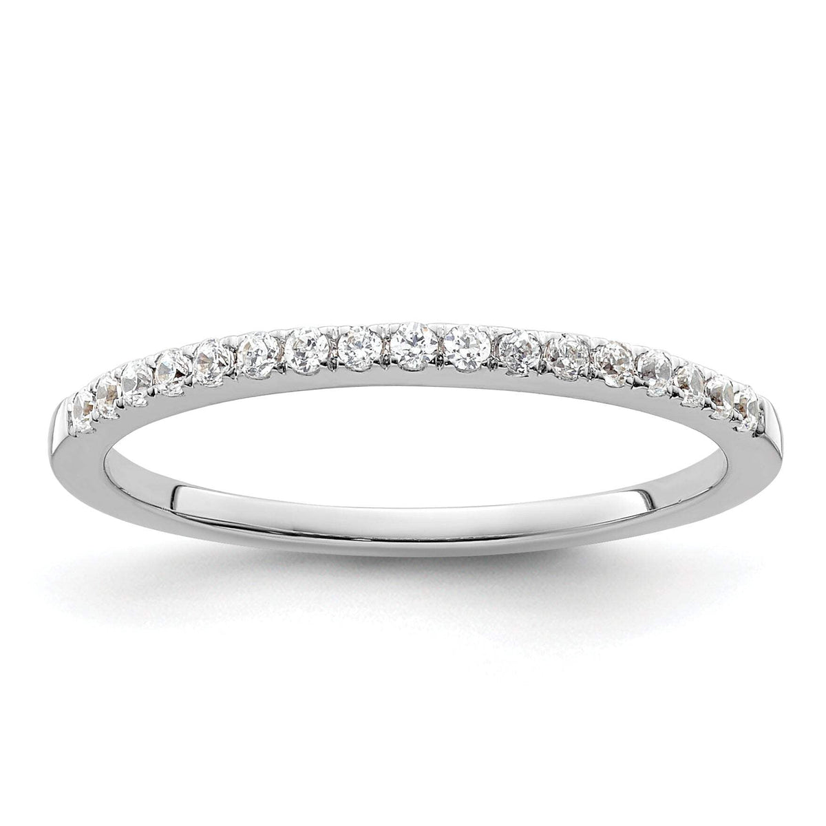 14k White Gold 1/6 carat Lab Grown Diamond VS/SI+ G+ Complete Size 4.5 Wedding Band