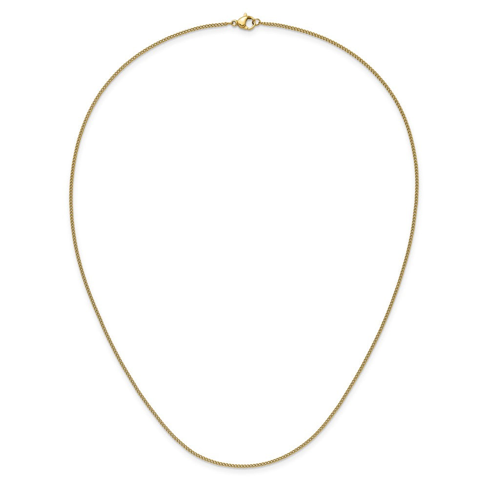 Chisel Stainless Steel Polished Yellow IP-plated 1.5mm 20 inch Curb Chain