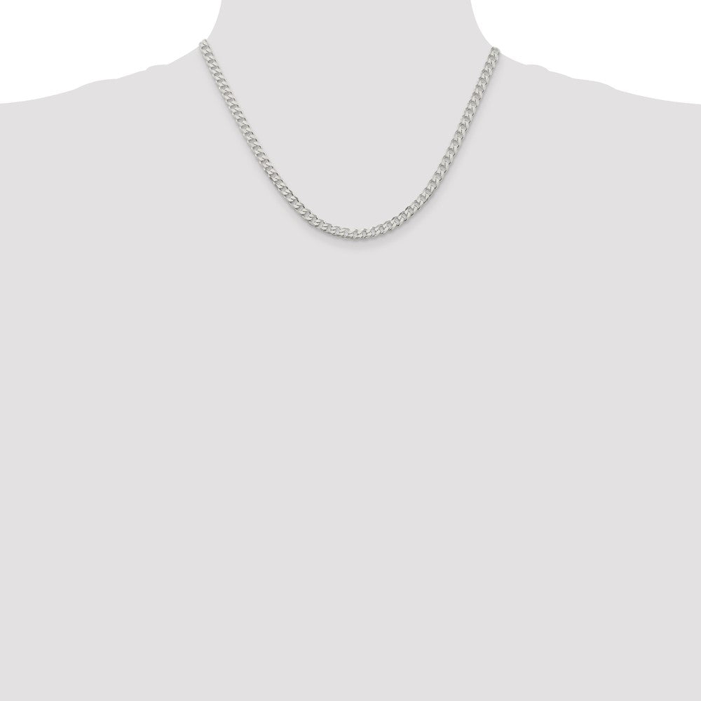 Sterling Silver 4.5mm Curb Chain 18 Inches