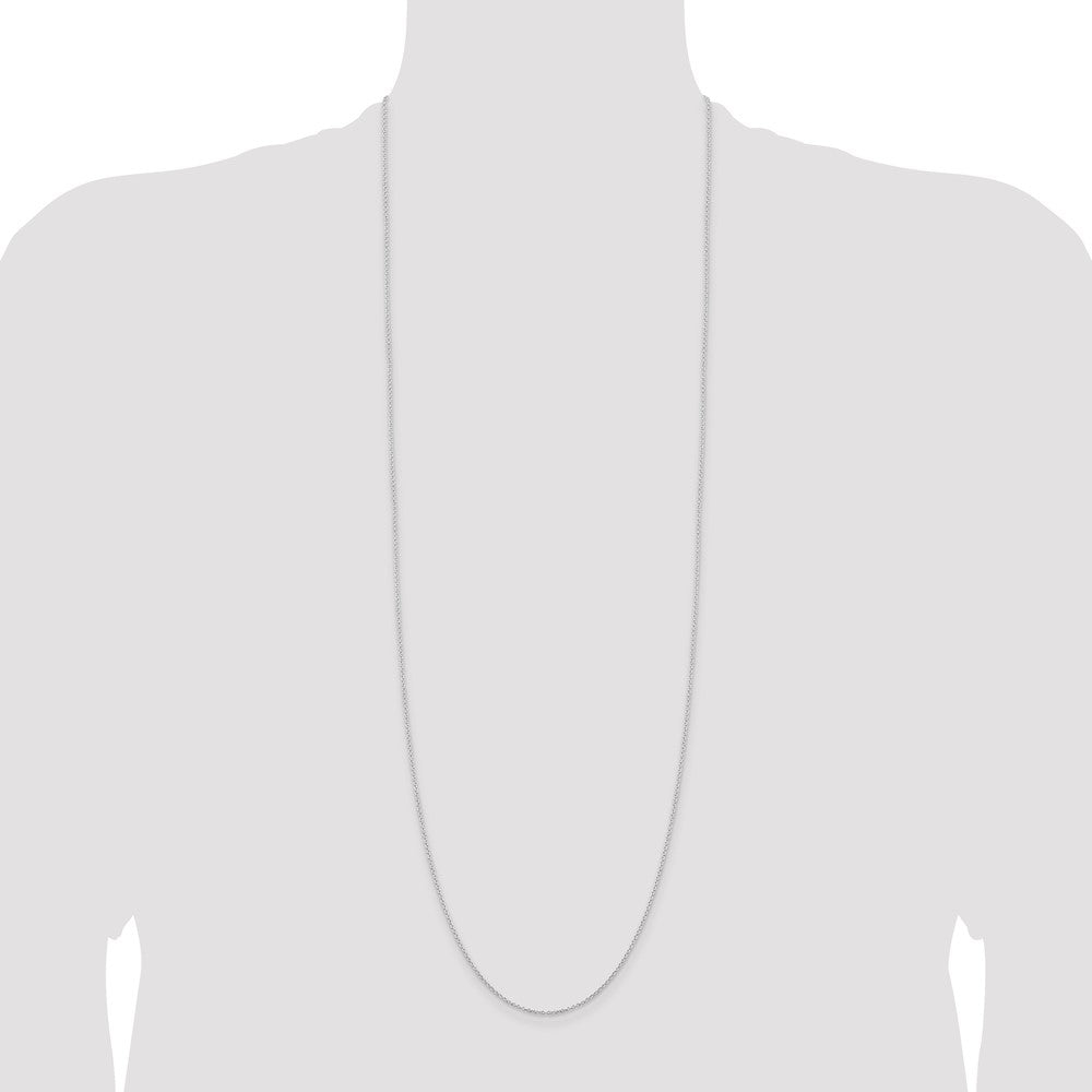 Sterling Silver 1.25mm Cable Chain 36 Inches