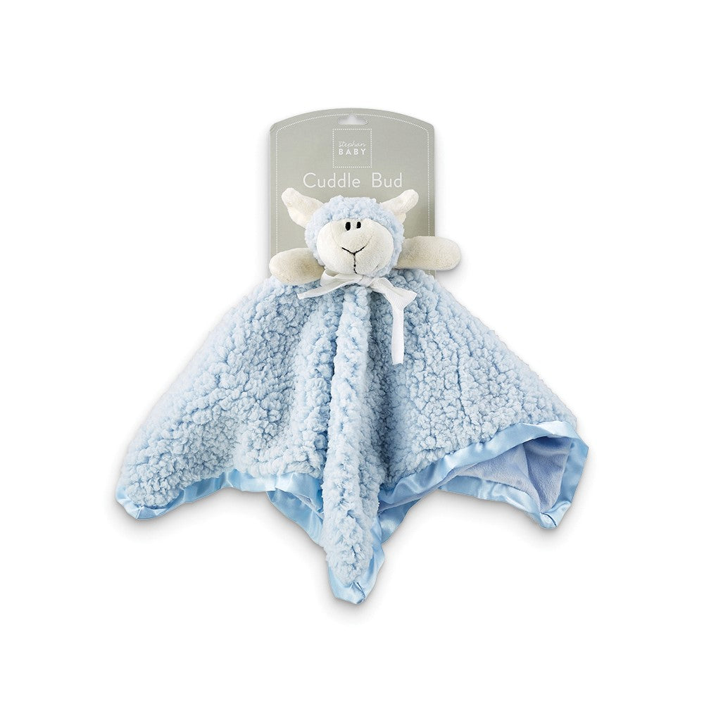 Blue Cuddle Buds Plush Lamb Blanket