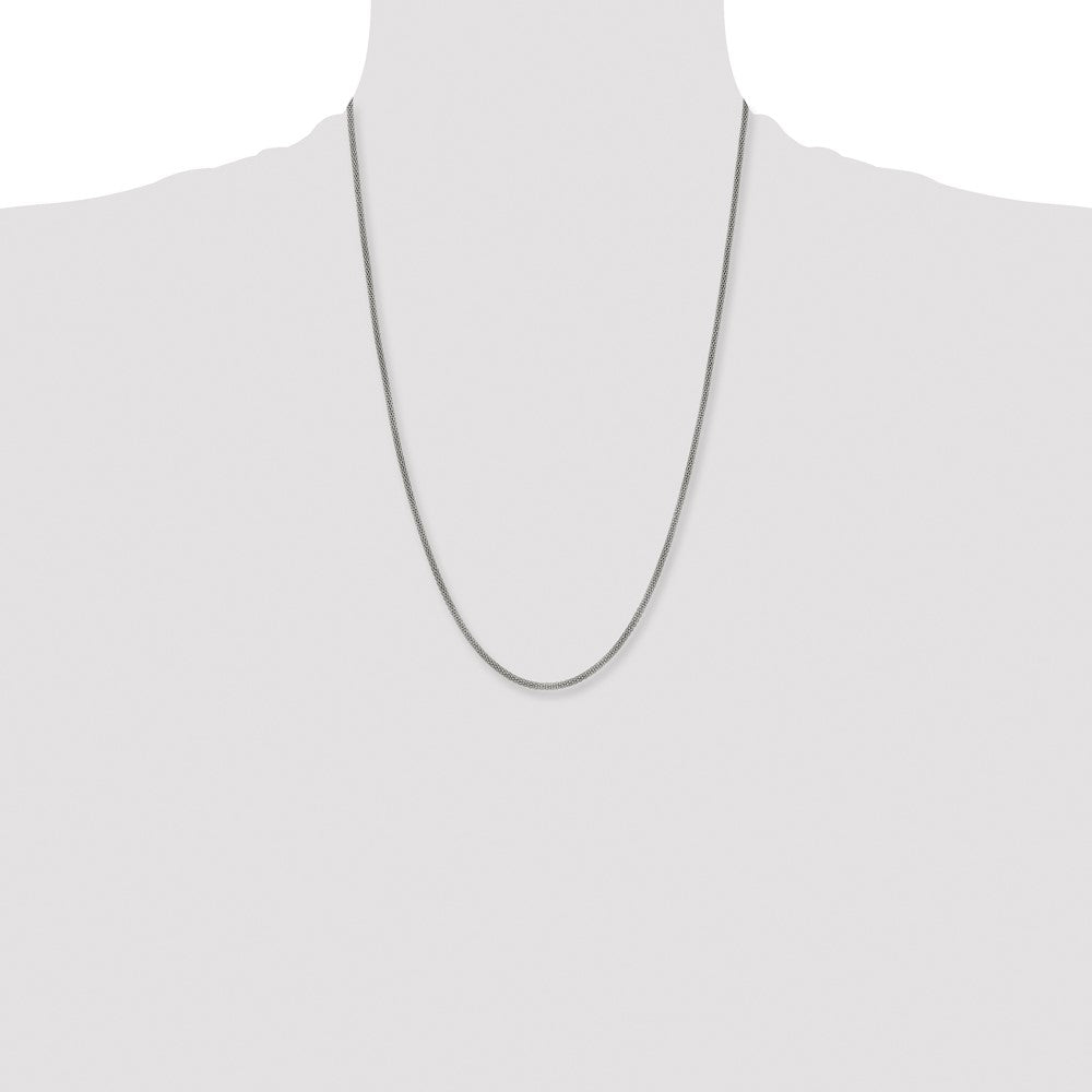 Stainless Steel Polished 2.5mm 24in Bismark Chain