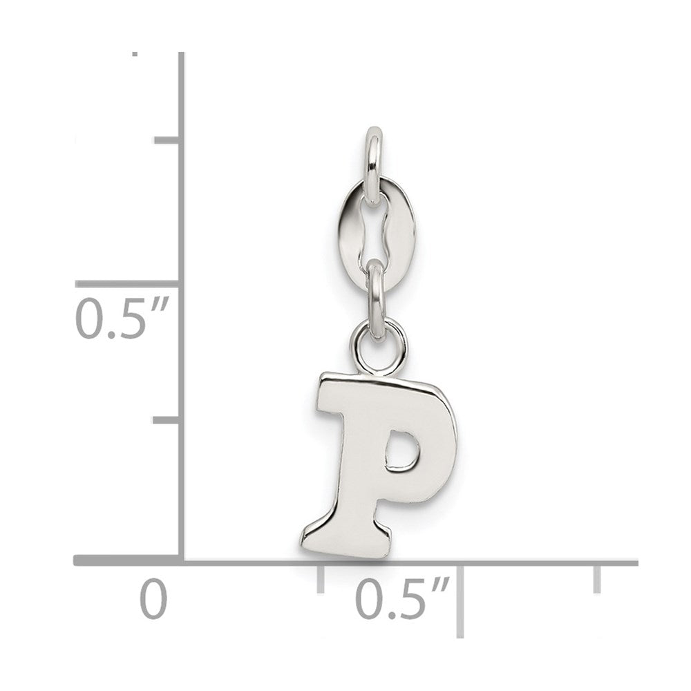 Sterling Silver Letter P Initial Charm