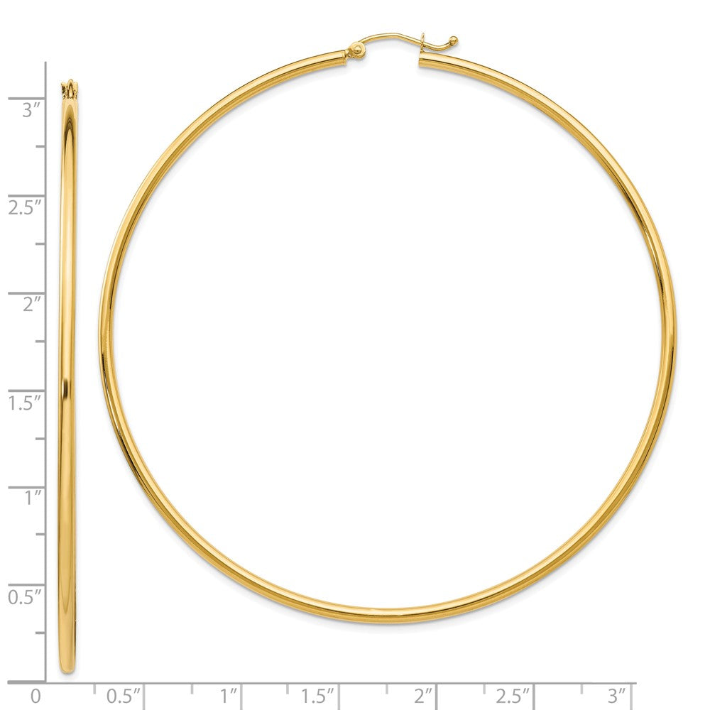10k Hoop Earrings Yellow Gold