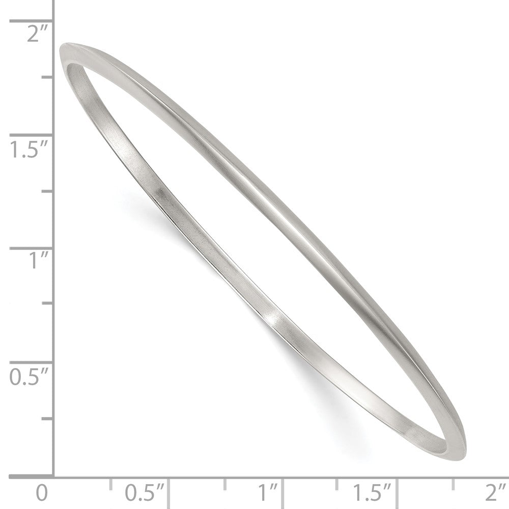 Sterling Silver Polished 2.75mm Knife Edge Slip-on Bangle Bracelet