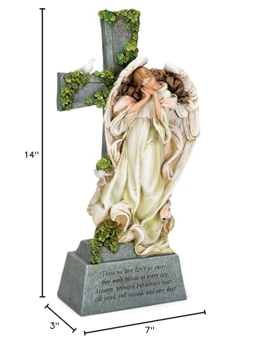 Home & Garden Irish Memorial Angel Statue Bereavement Sympathy Clover 601290