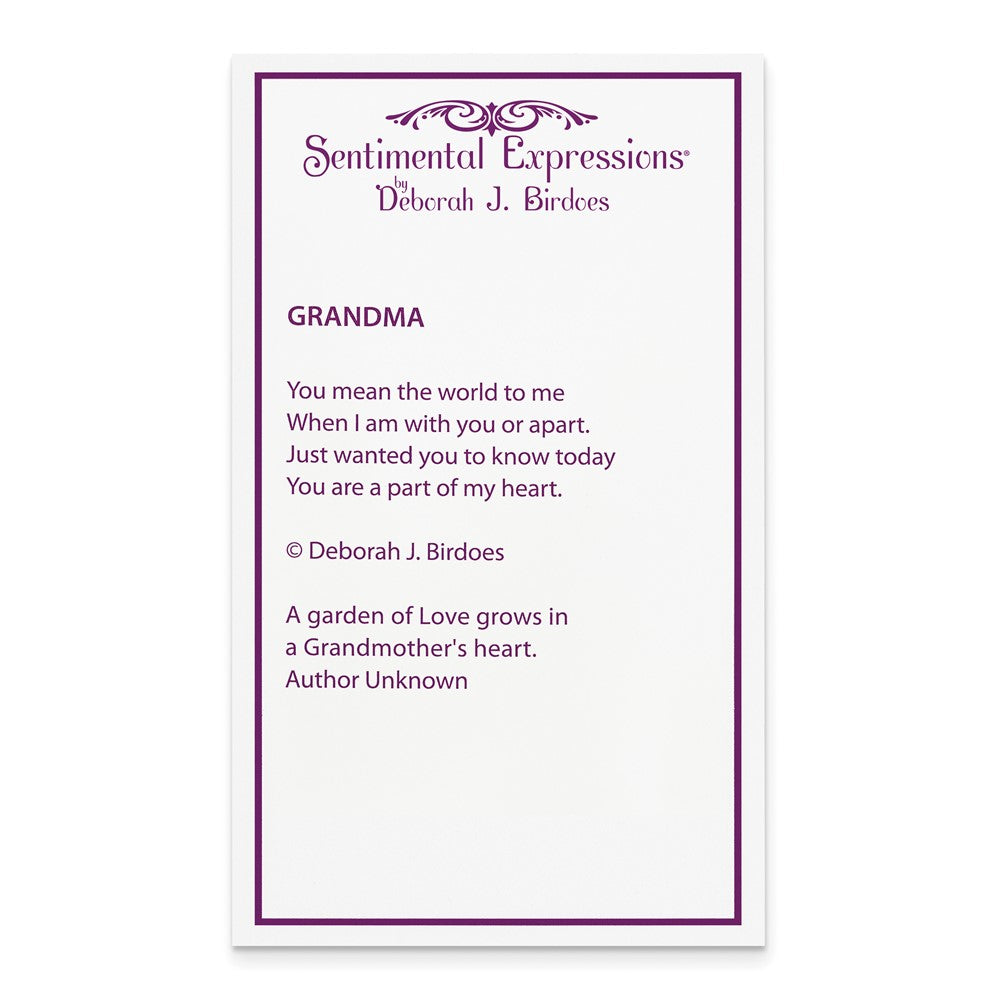 Sentimental Expressions Sterling Silver Gold-plated Grandma 18in Heart Necklace 18 Inches