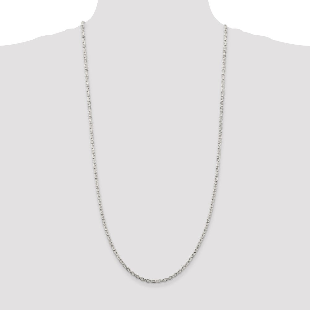 Sterling Silver 3.5mm Cable Chain 30 Inches