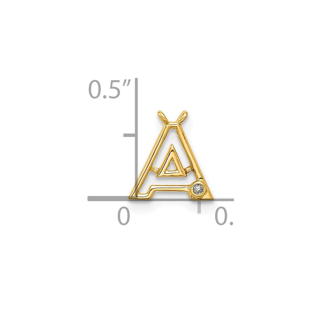 Stella & Dot 10ky Diamond Initial A Charm Element