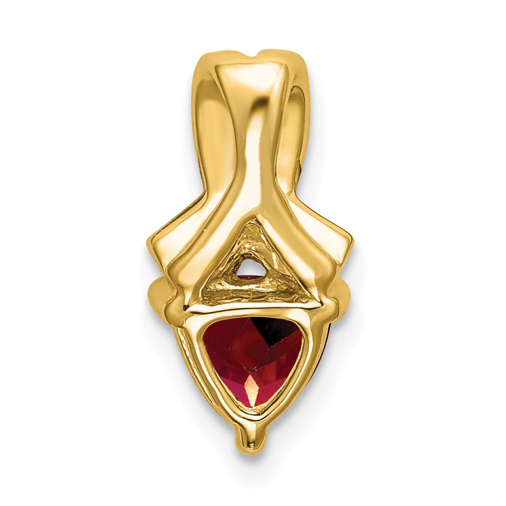 14k Trillion Garnet and Diamond Pendant