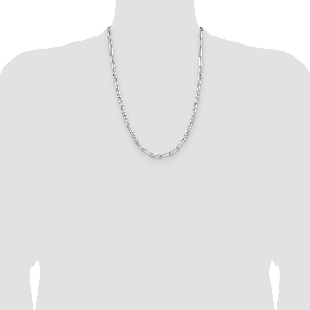 Sterling Silver 4.4mm D/C Paperclip Chain