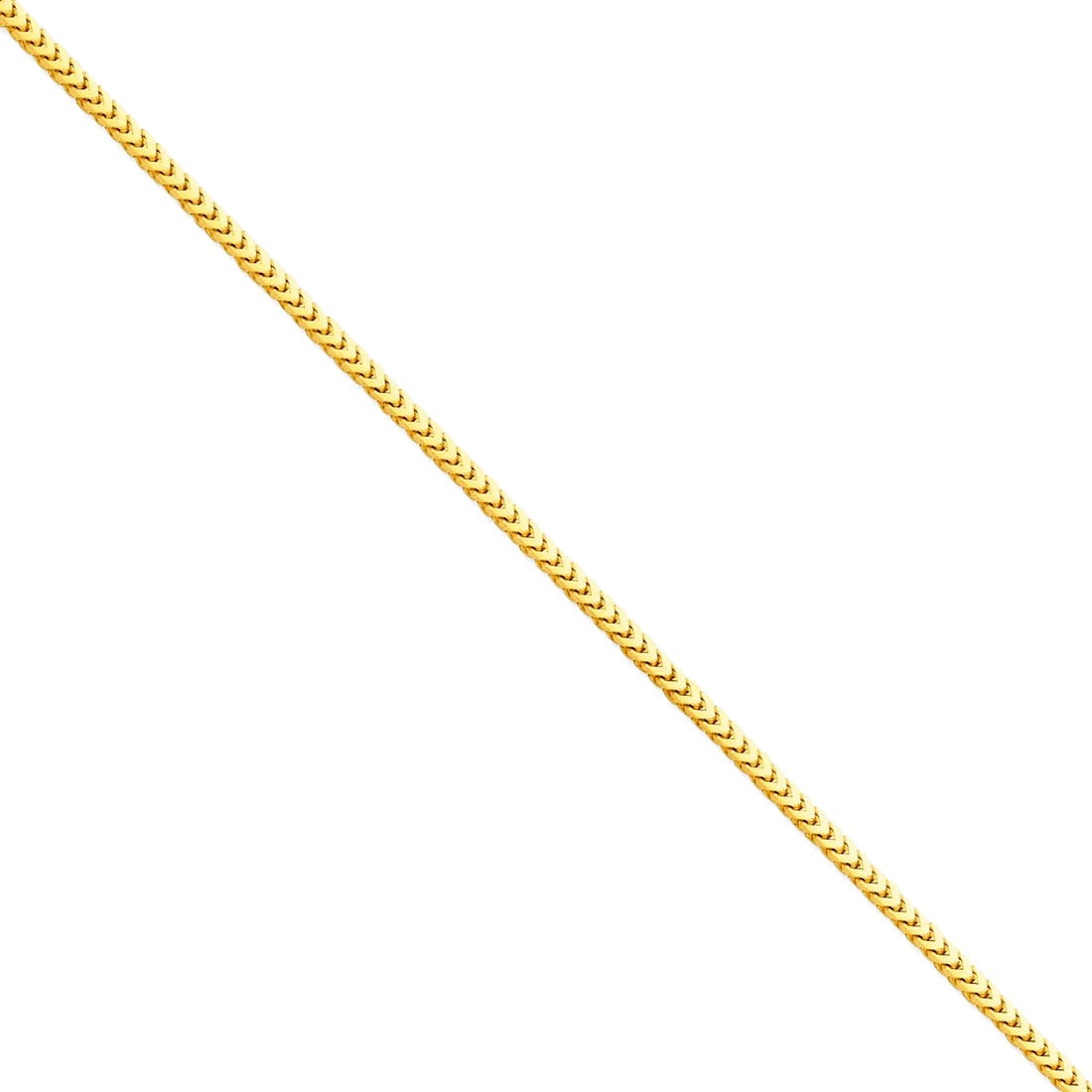 14K 8 inch 3mm Franco with Fancy Lobster Clasp Bracelet