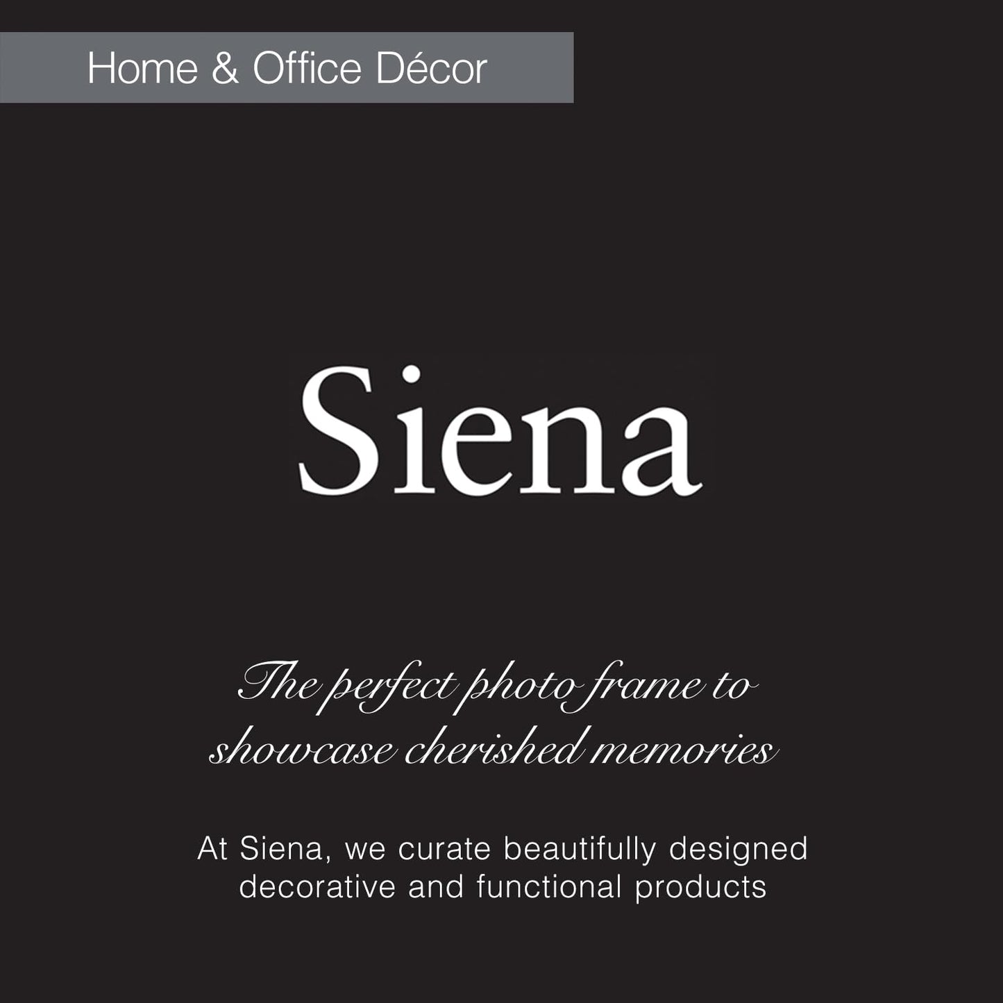 Siena Flat Dbl Border Plain Frame Silver 4x6. Silver Finish