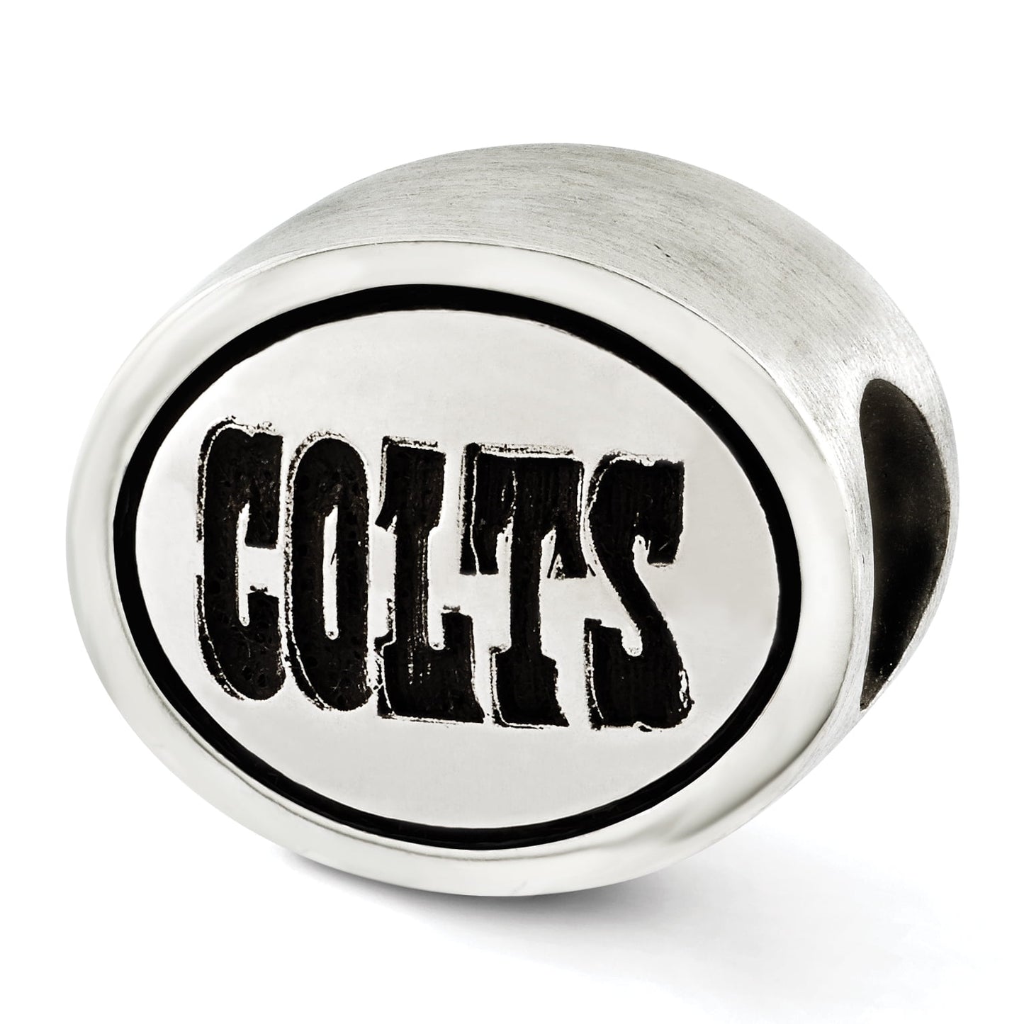 Sterling Silver Antiqued Indianapolis Colts NFL Bead