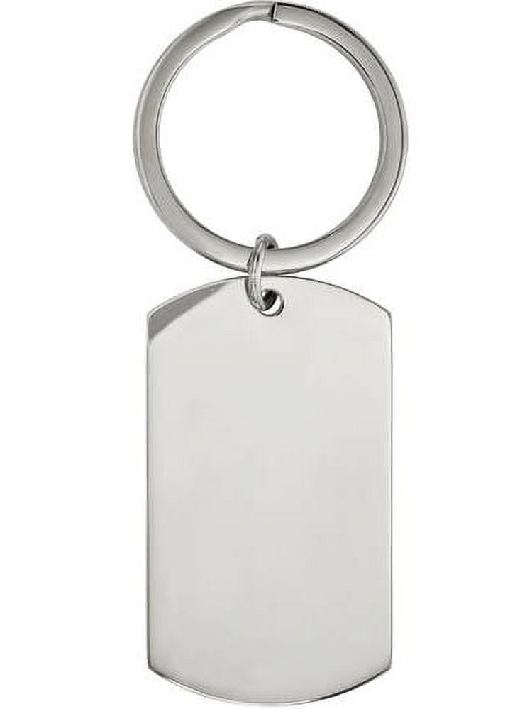 Stainless Steel Brushed and Polished 1.85mm Reversible Key Chain