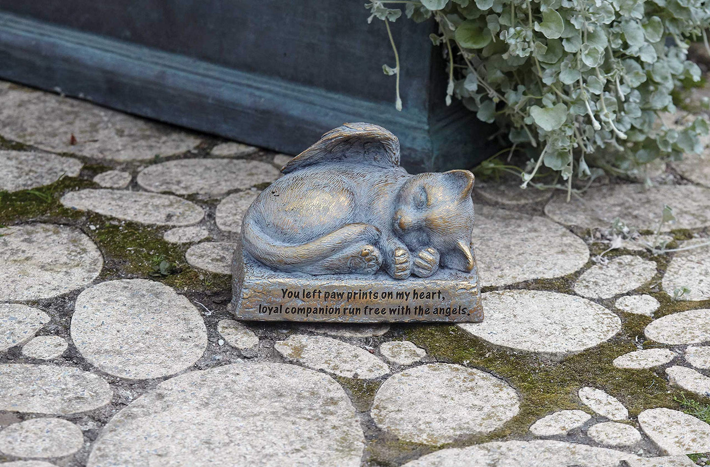 Home & Garden Cat With Wings Polyresin Statue Bereavement 12879