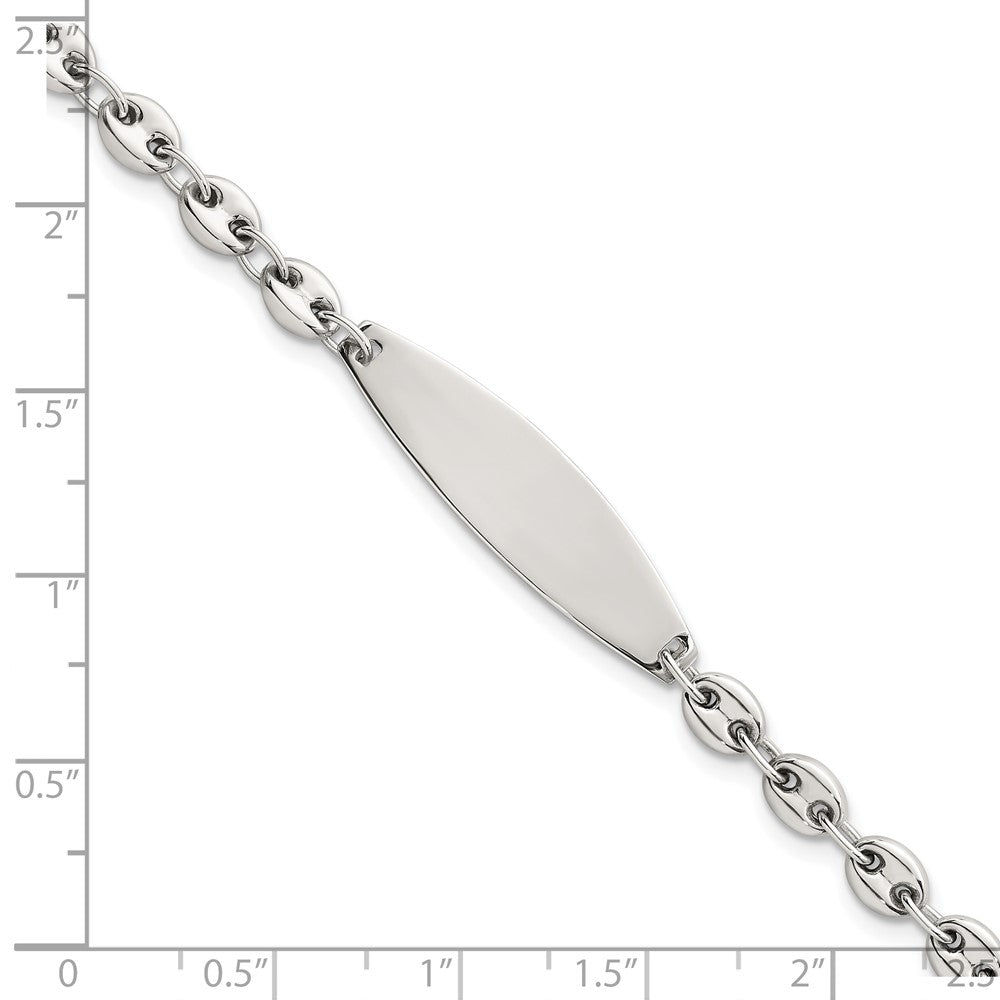 Sterling Silver Polished 5.0mm Mariner/Anchor Link 7.5 Inch ID Bracelet