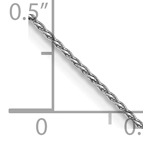14K White Gold 9 inch .8mm Diamond-cut Parisian Wheat with Lobster Clasp Anklet