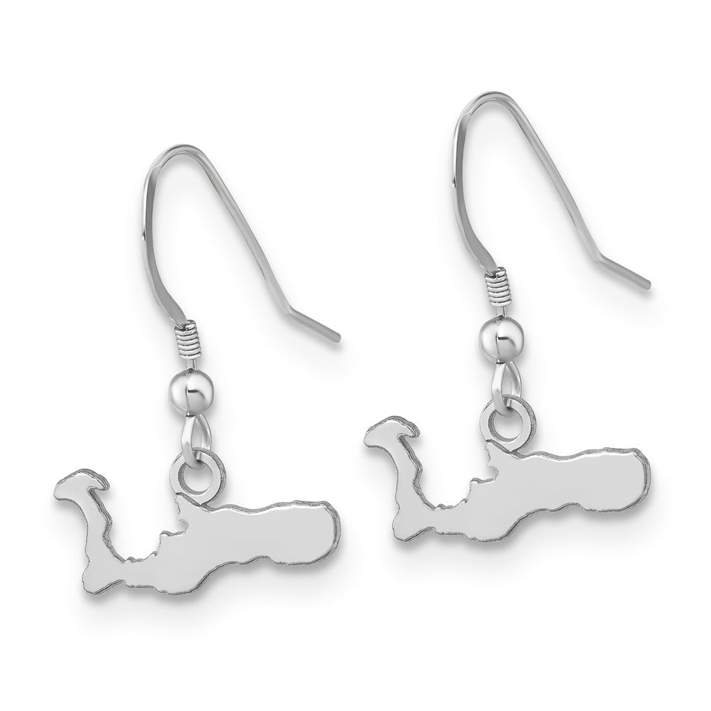 Sterling Silver With Rhodium Cayman Island Dangle Earring