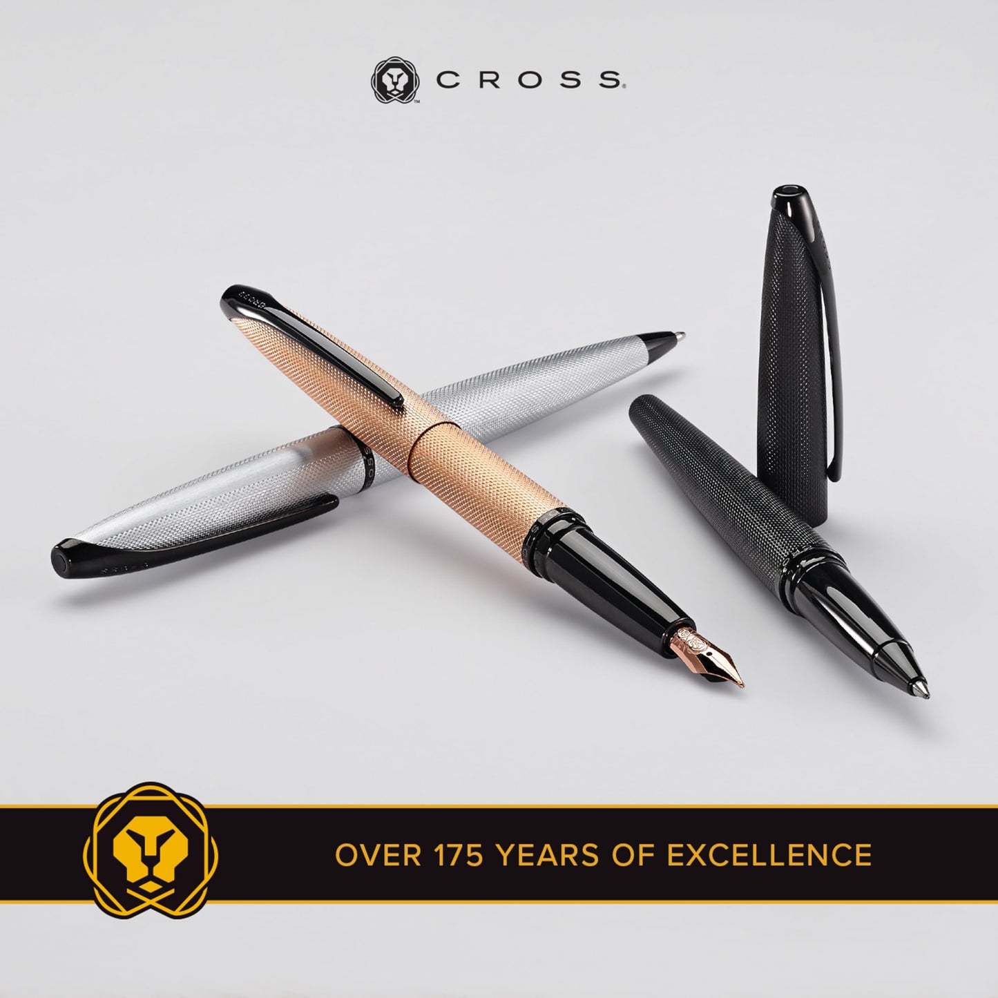 Cross ATX Refillable Ballpoint Pen, Medium Ballpen, Includes Premium Gift Box - Chrome