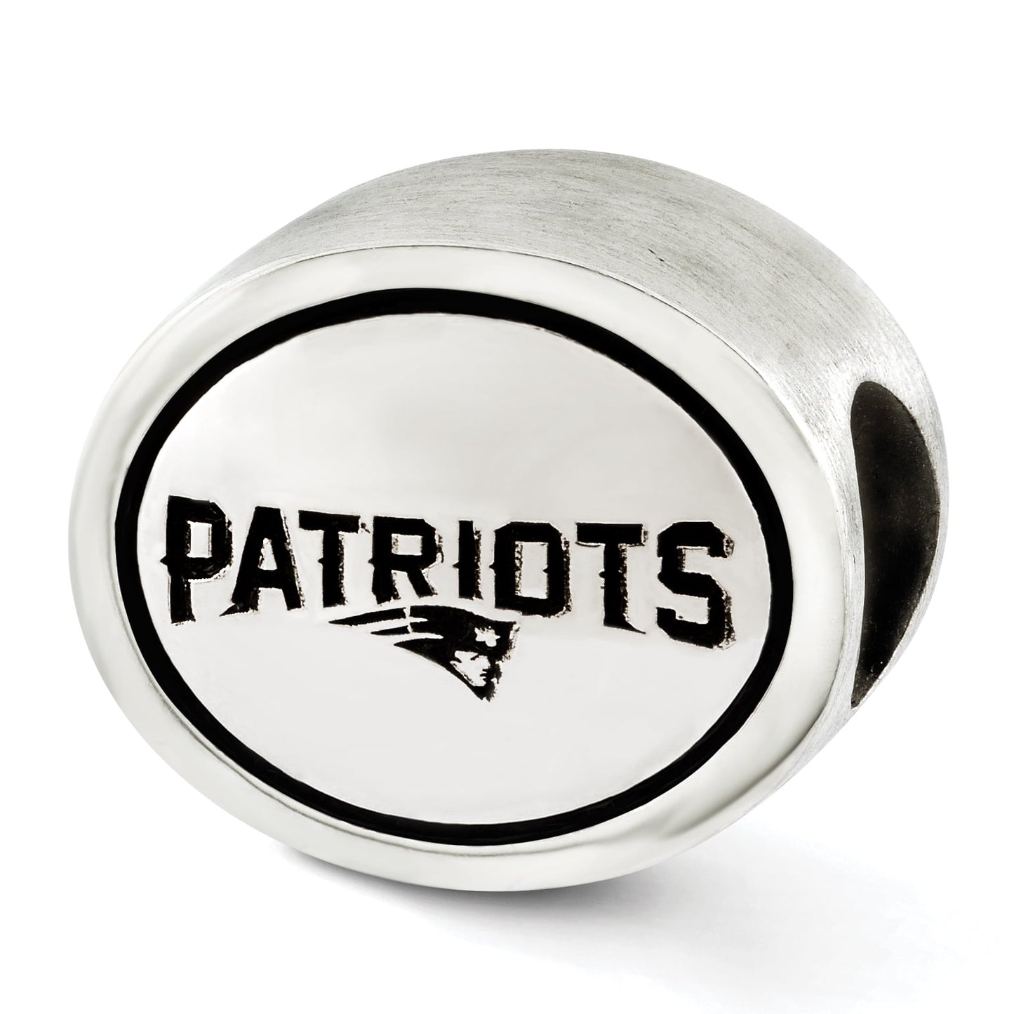 Sterling Silver Antiqued New England Patriots NFL Bead