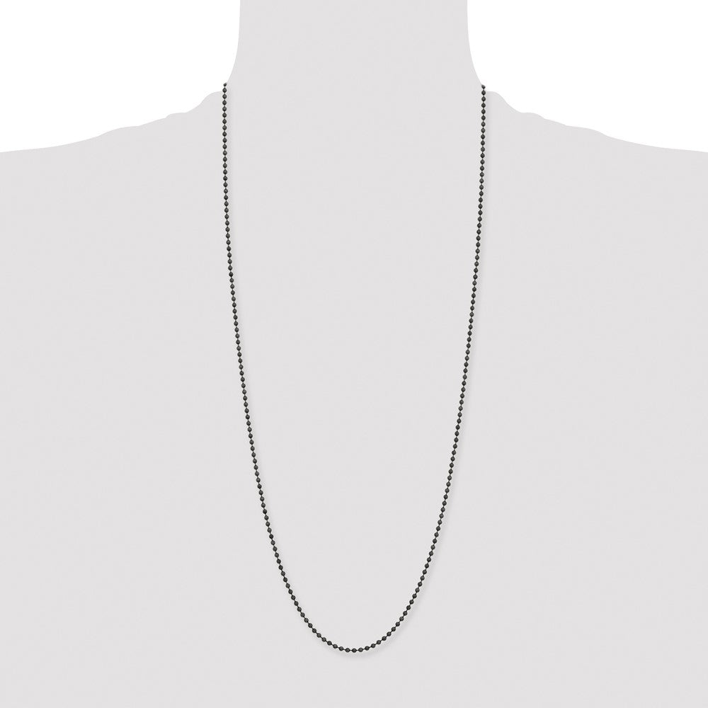 Stainless Steel Antiqued 2.4mm 30in Beaded Ball Chain
