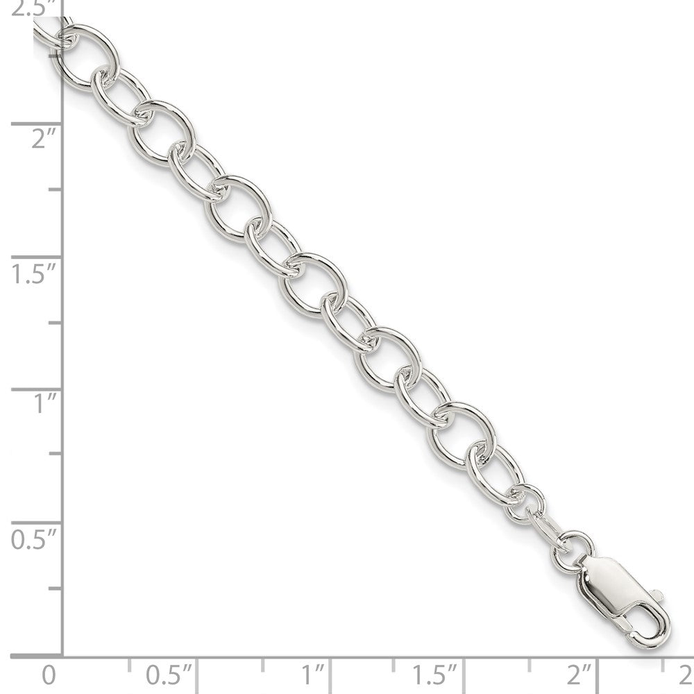Sterling Silver Polished Fancy Link Bracelet 7.5 inches