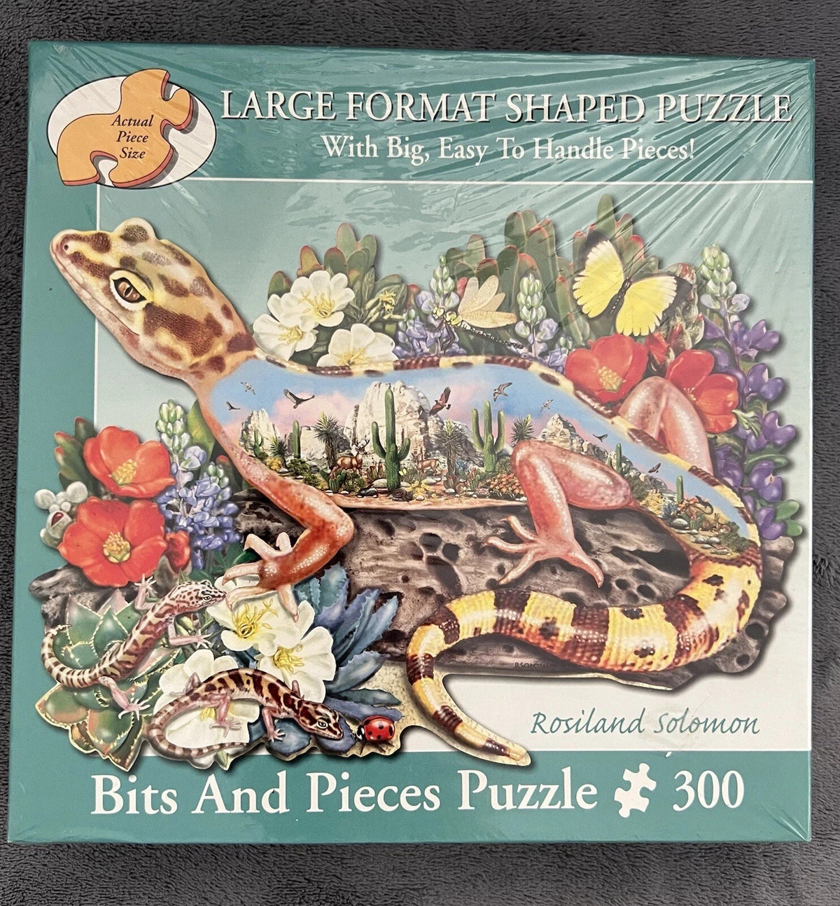 Bits And Pieces Desert Gecko 300 Piece Puzzle Rosiland Solomon Big Easy Pieces