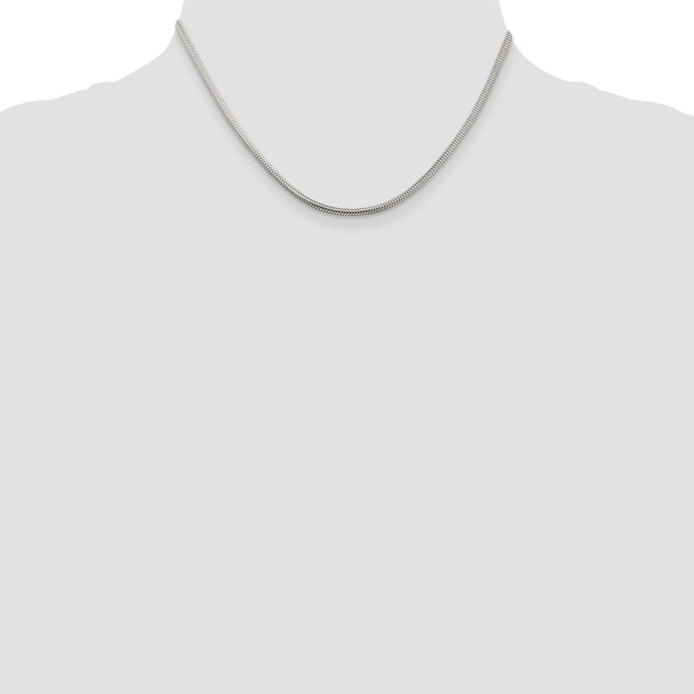 Sterling Silver 2.5mm Round Snake Chain 16 Inches