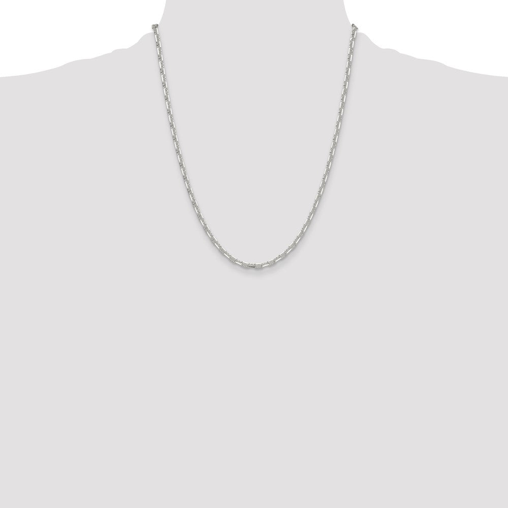 Sterling Silver Polished and D/C 3.75mm Mariner Link Chain