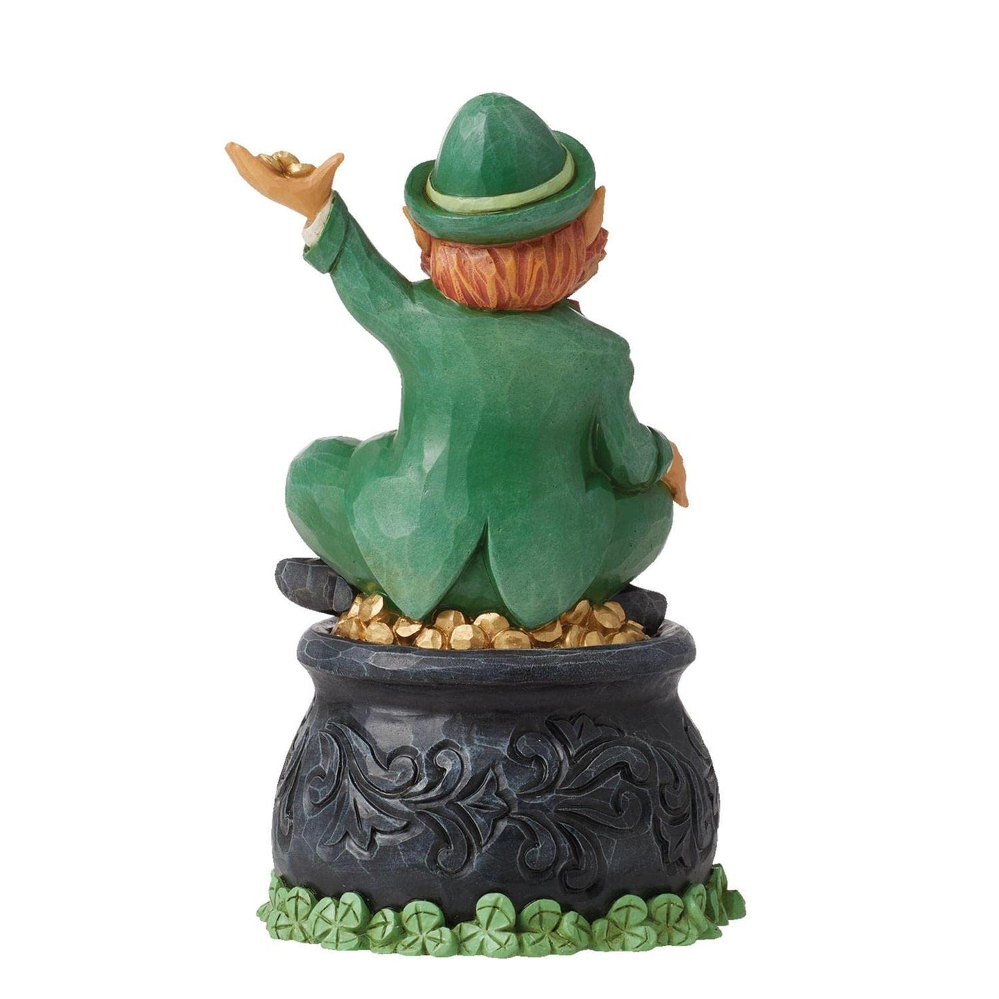 Enesco Jim Shore Leprechaun On Pot of Gold, Figurine, 6.1in H
