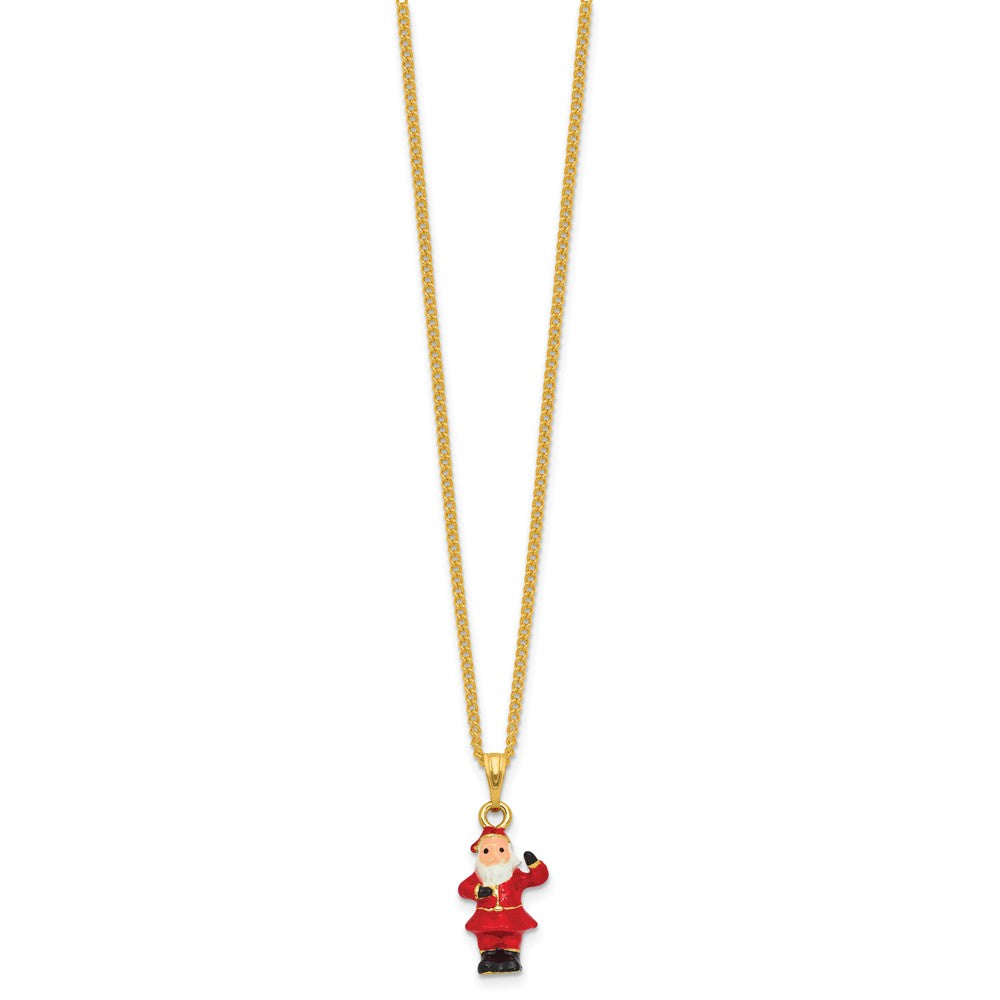 Luxury Giftware by Jere Bejeweled FATHER CHRISTMAS Santa Trinket Box with Matching 18 inch Necklace