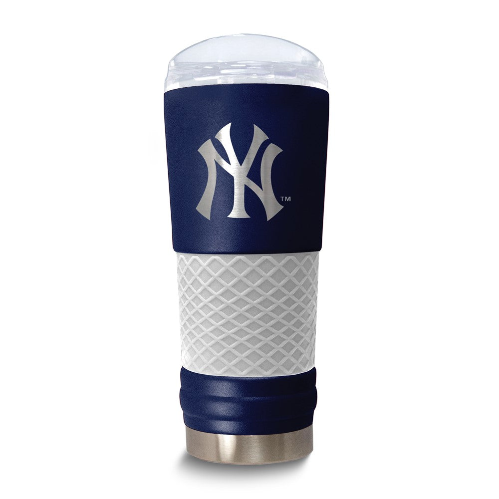 MLB New York Yankees Stainless Steel Silicone Grip 24 oz. Draft Tumbler with Lid