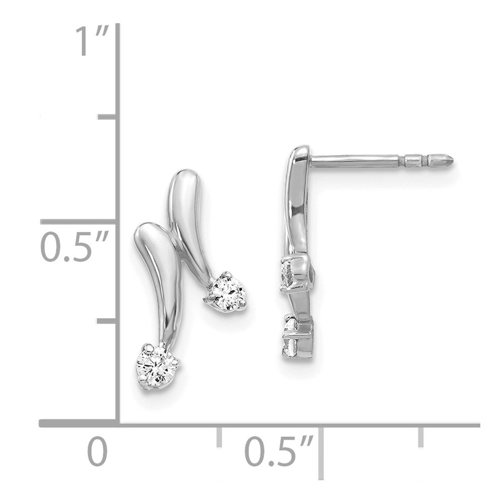 14k White Gold Diamond Earrings