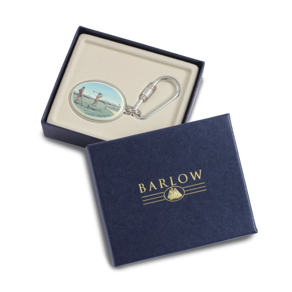 Barlow Designs Color Golfers Oval Key Chain