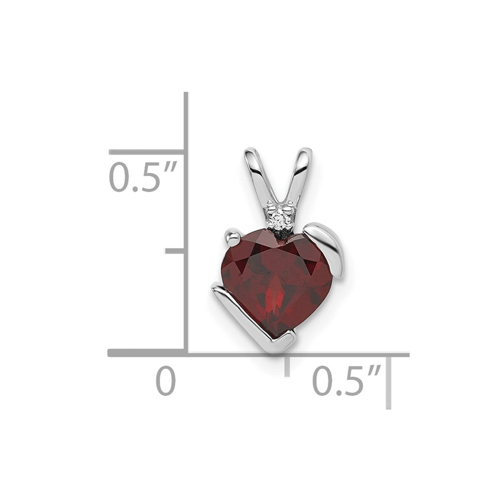 10kw Garnet and Diamond Pendant