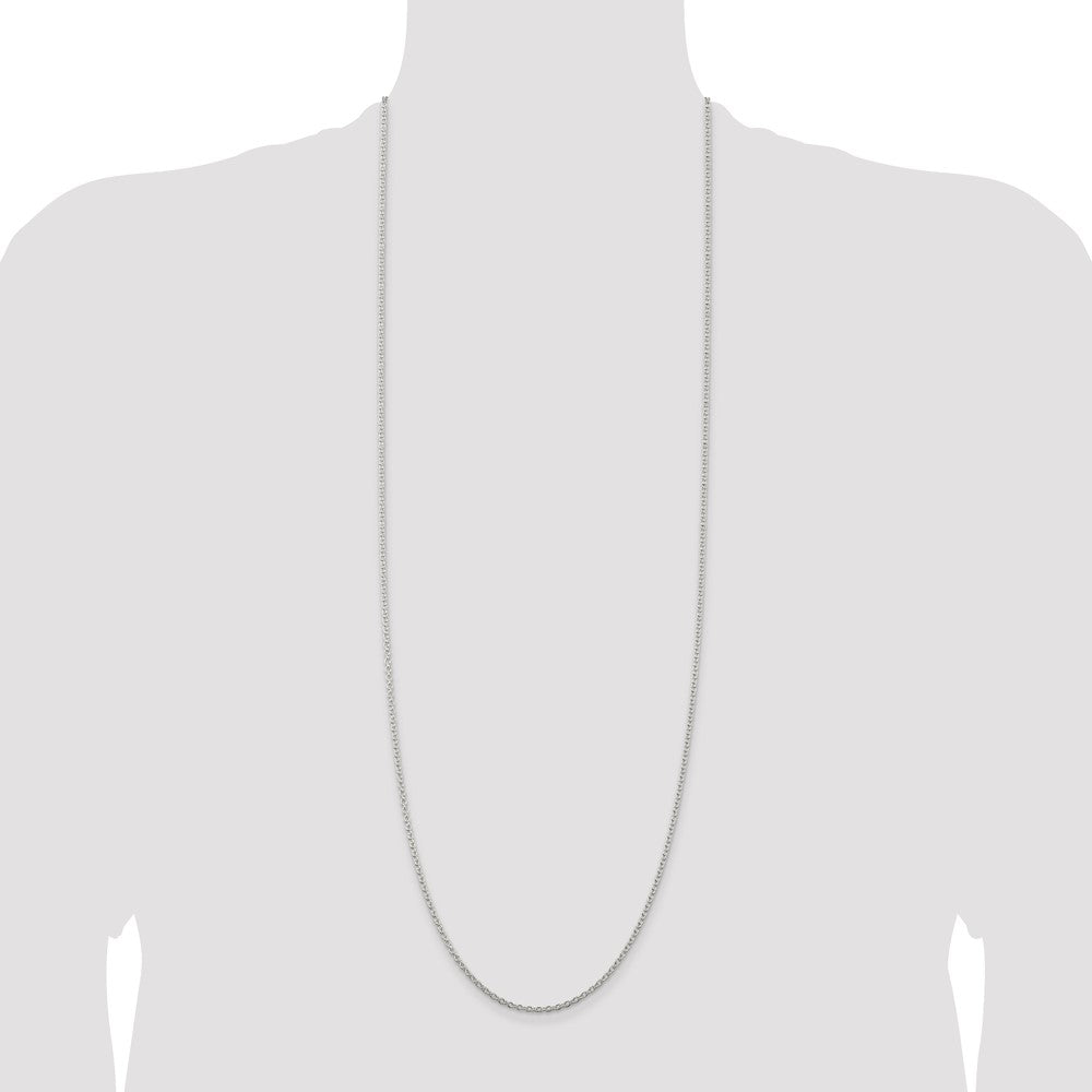 Sterling Silver 2.25mm Cable Chain 36 Inches