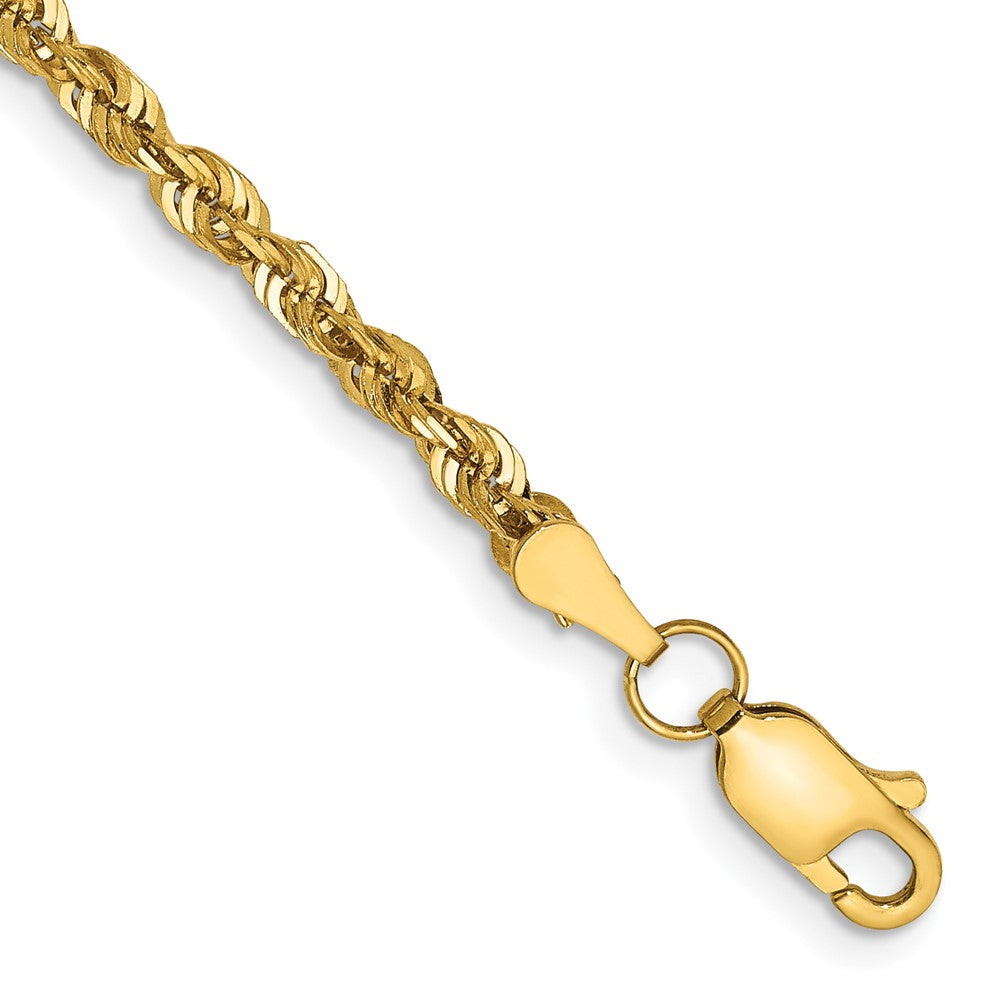 14K 7 inch 2.75mm Ultra Diamond-cut Rope with Lobster Clasp Chain 7 inches