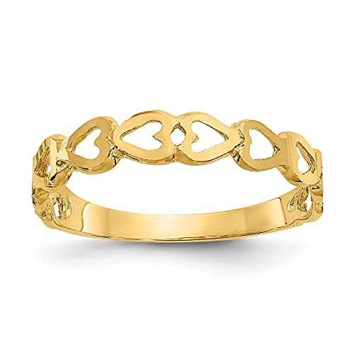 14k Heart Ring Size 6