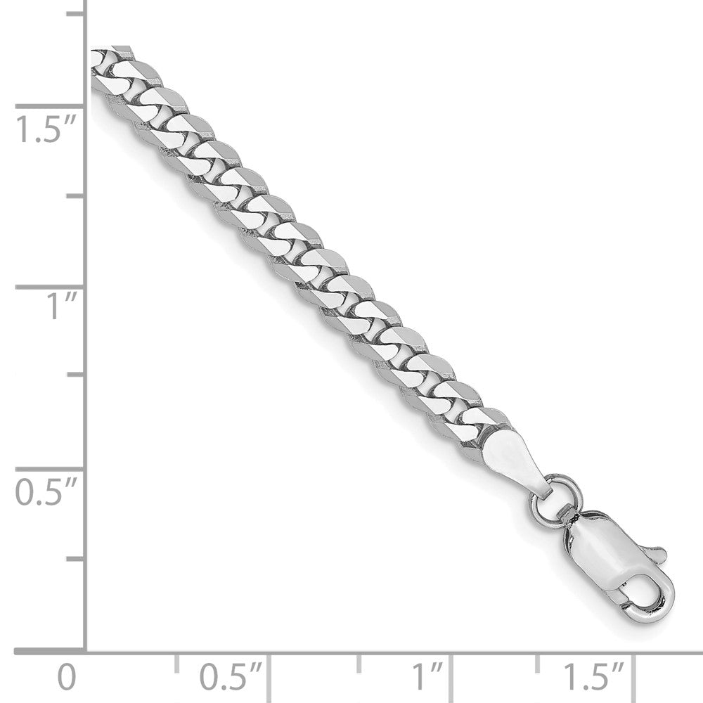 10k WG 3.9mm Flat Beveled Curb Chain