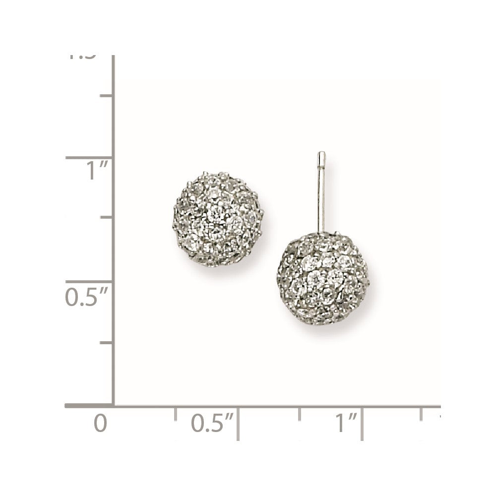 Sterling Silver CZ Post Earrings