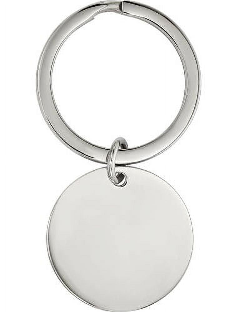 Stainless Steel Brushed and Polished 1.85mm Reversible Circle Key Chain