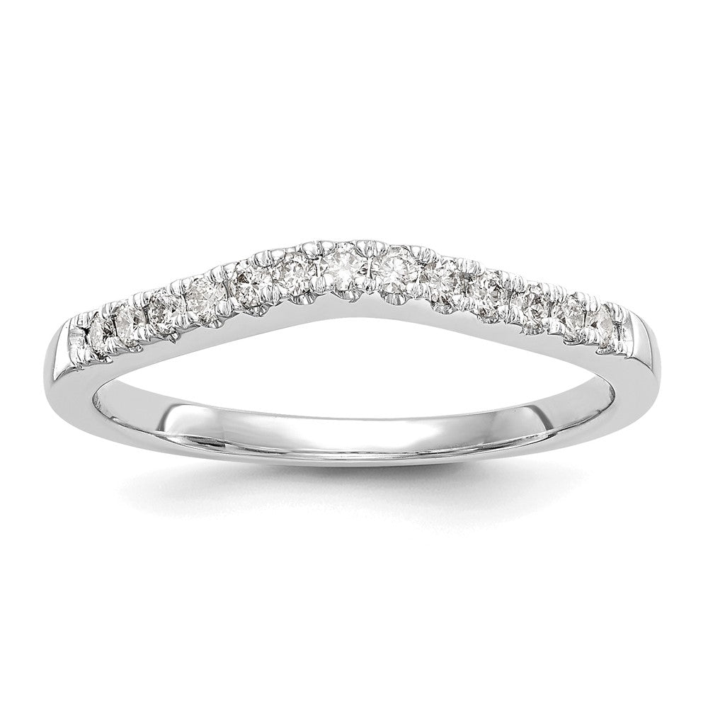 14k White Gold 1/4 carat Lab Grown Diamond VS/SI+ G+ Complete Band