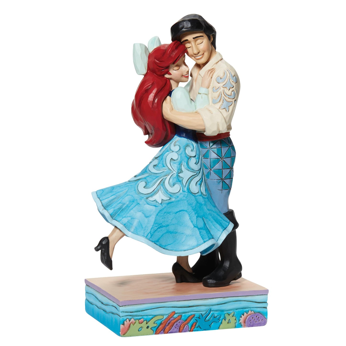 Jim Shore Two Worlds United - One Figurine 7.5 Inch, Resin - Little Mermaid Ariel & Eric Love 6013070