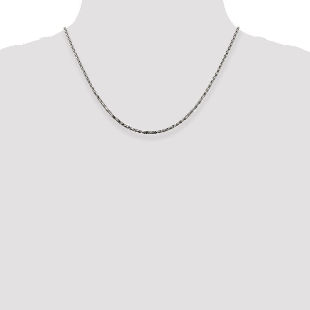 Sterling Silver 2mm Corona Chain 18 Inches