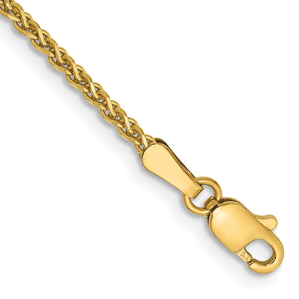 14K 7 inch 1.7mm Diamond-cut Spiga with Lobster Clasp Bracelet 7 inches