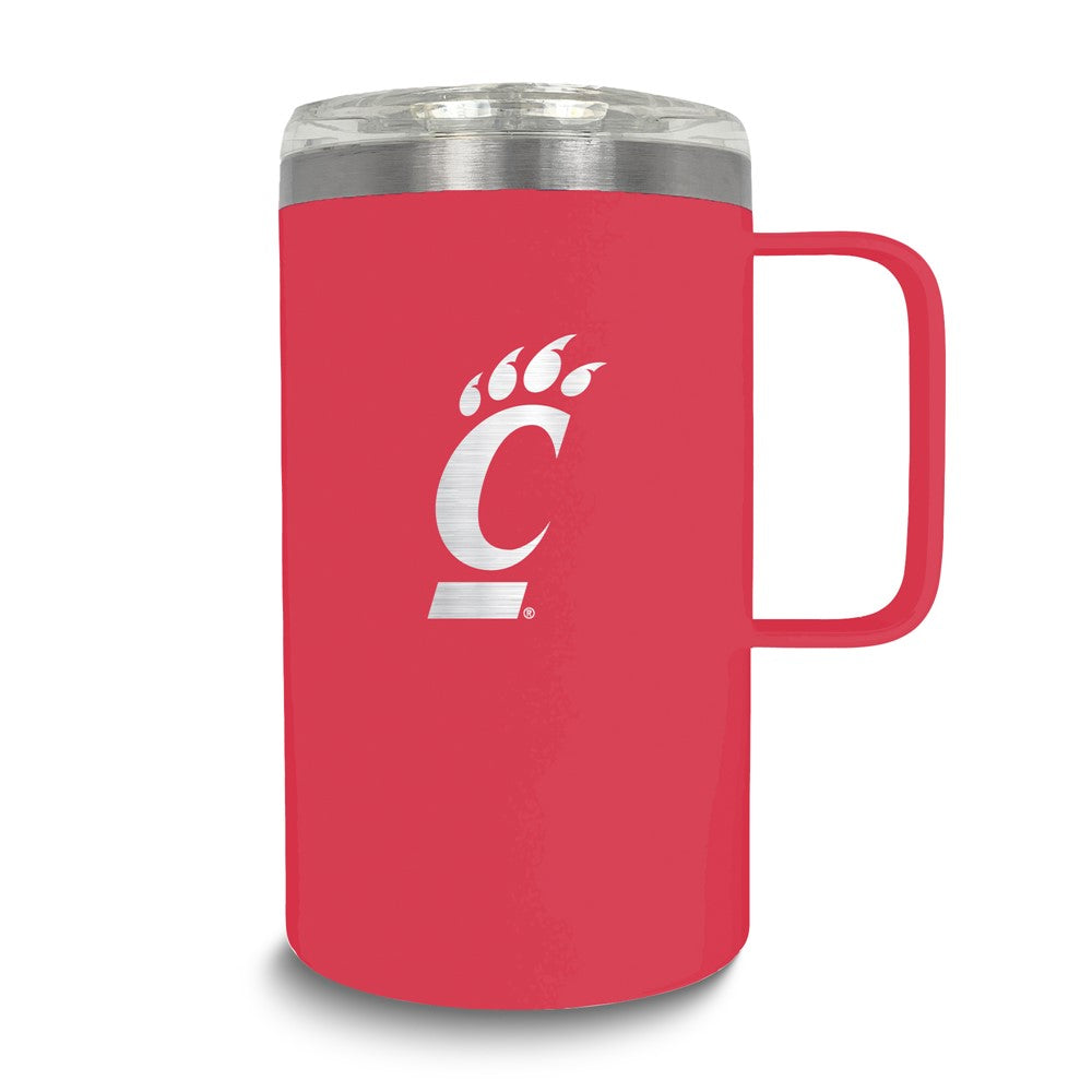 Collegiate University of Cincinnati Stainless Steel 18 oz. Hustle Mug with Lid