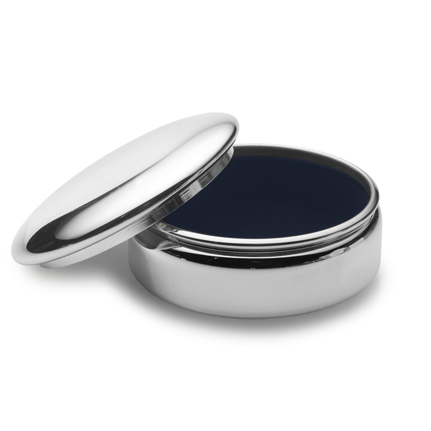 Empire Polished Pewter Lift-off Lid Large Round Jewelry Box with Velvet Lining QGM19815