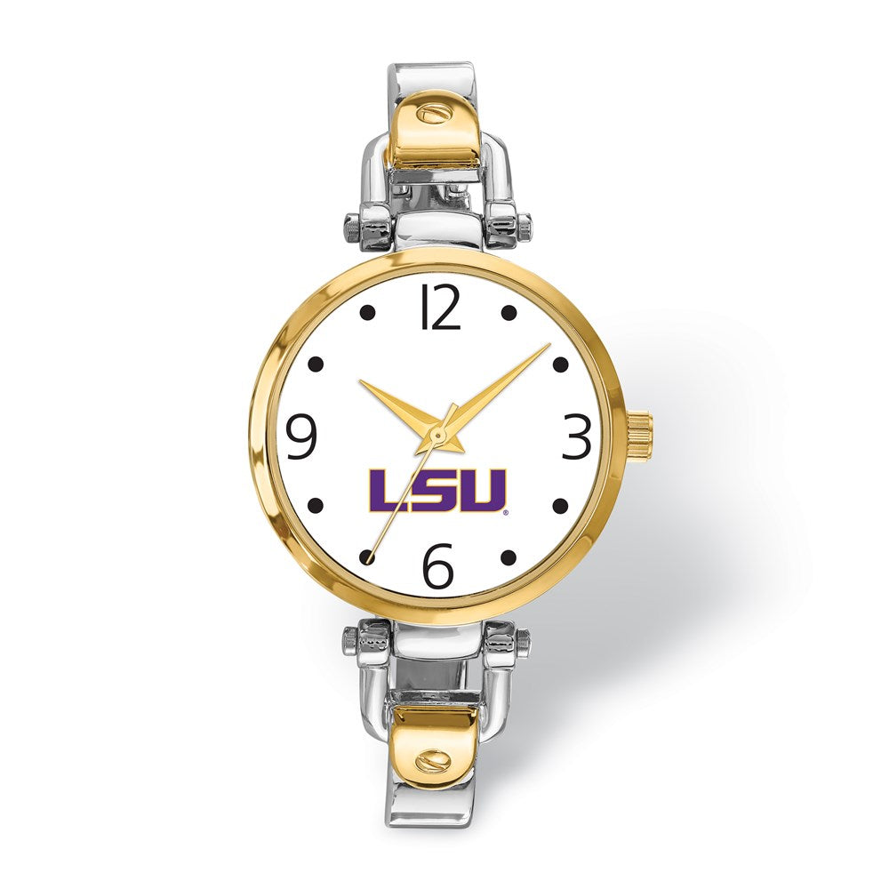 LogoArt Louisiana State University Elegant Ladies 2-tone Quartz Bracelet Watch Q-LSU172